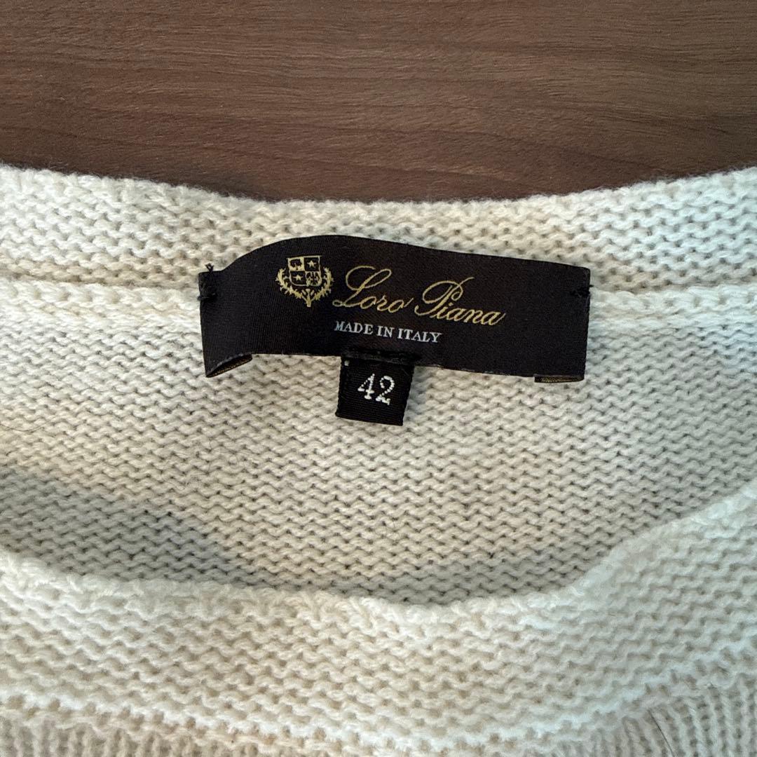 Loro Piana ホワイトニットセーター 42