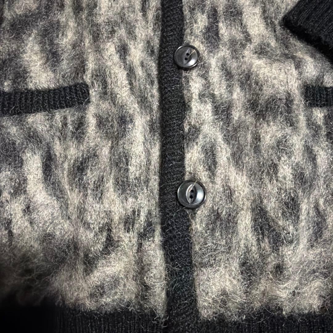 2回使用　ワコマリア　モヘアカーディガン　グレー　Lサイズ