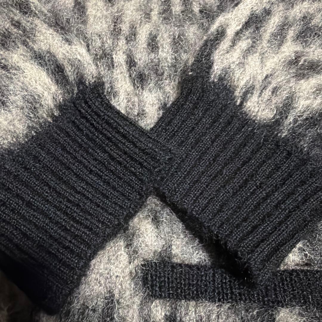 2回使用　ワコマリア　モヘアカーディガン　グレー　Lサイズ
