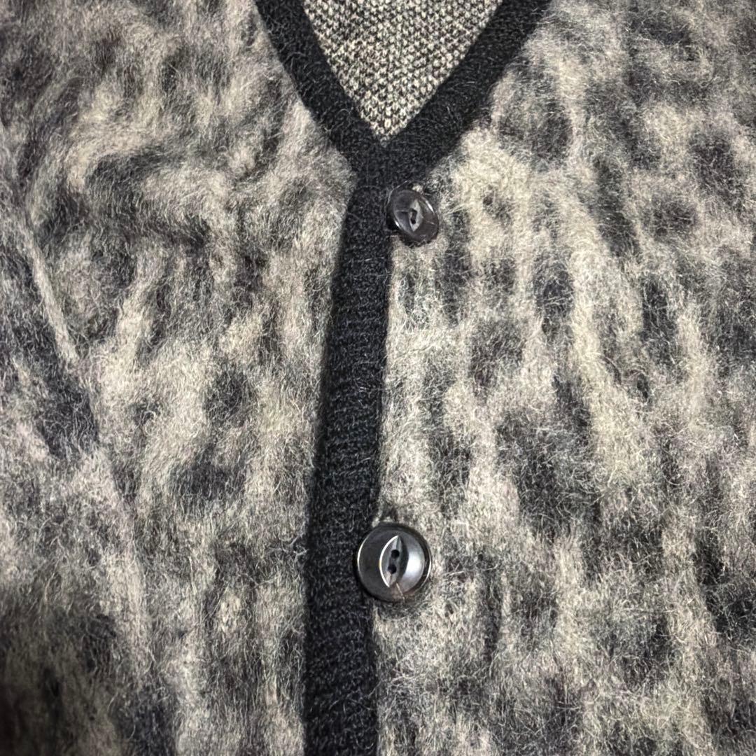 2回使用　ワコマリア　モヘアカーディガン　グレー　Lサイズ