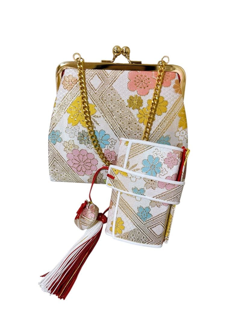 豪華正絹完全フルセット♡七五三　7歳　女の子　ピンク系　髪飾り　パール付帯締め