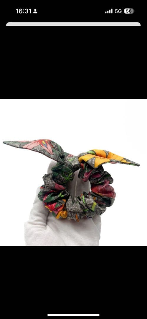 未使用級　GUCCI フローラ GG シュシュ シェリーライン