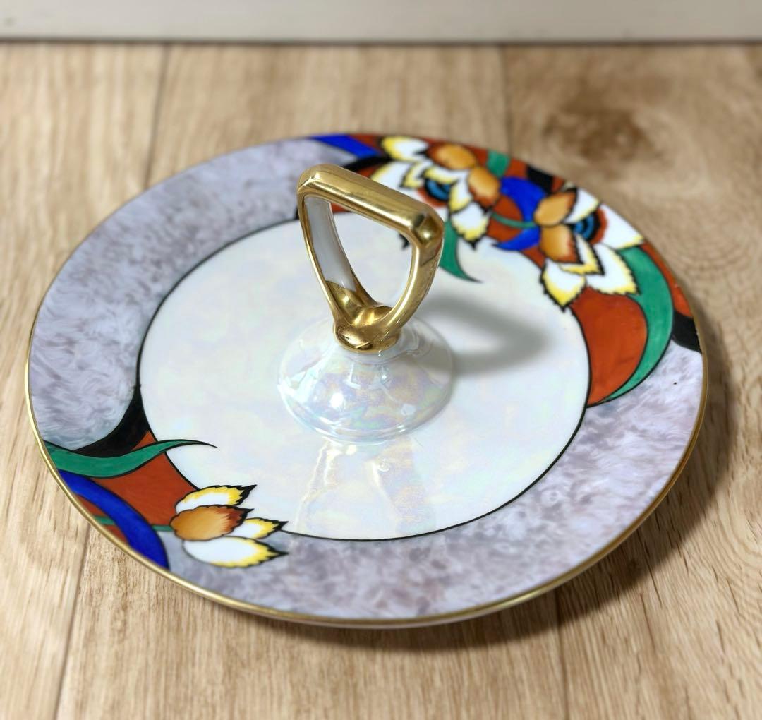 希少 オールドノリタケ スナック　プレート サービング　マルキ印