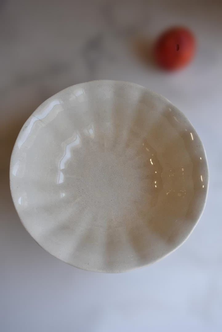 1897年リュネビル窯　輪花鉢　23㎝（小）印有　 フランスアンティーク