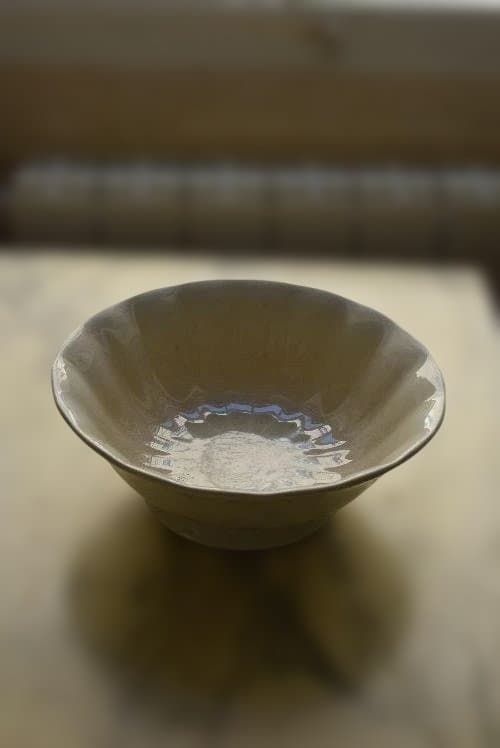 1897年リュネビル窯　輪花鉢　23㎝（小）印有　 フランスアンティーク