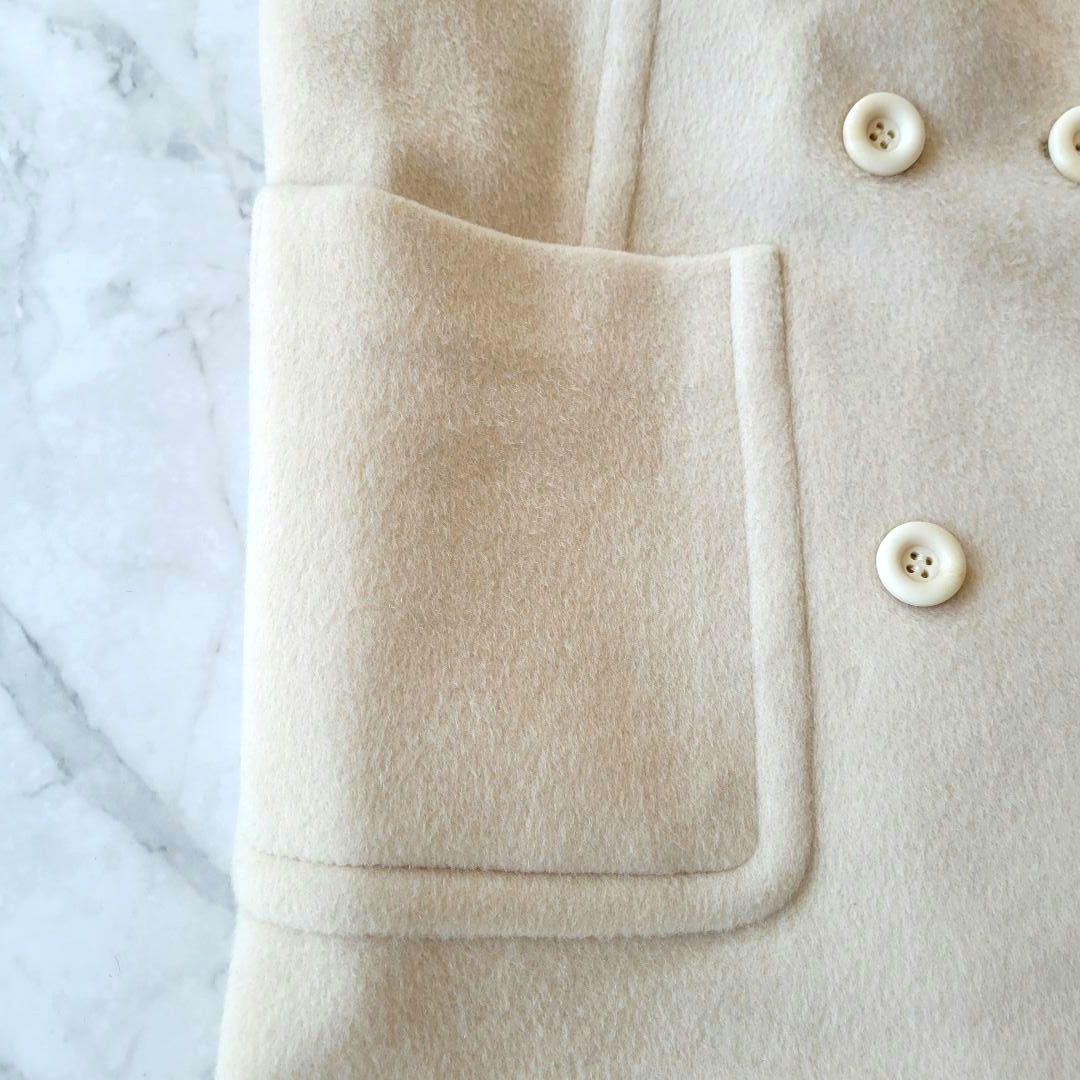 Rene ルネ アイボリー ショールカラー　ロングコート 36