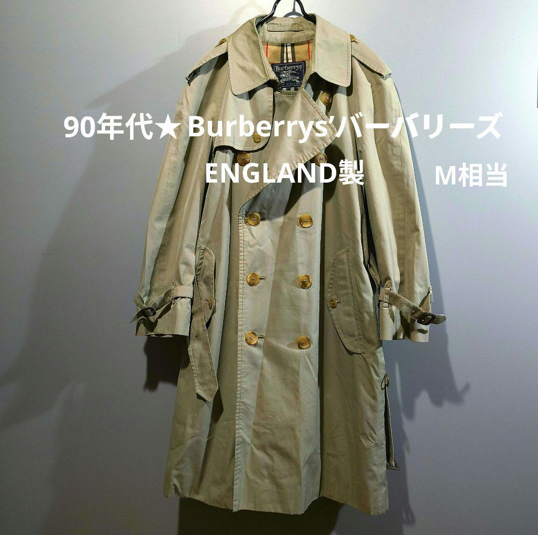 90年代★Burberrys’バーバリーズ★ベージュトレンチコート★M相当