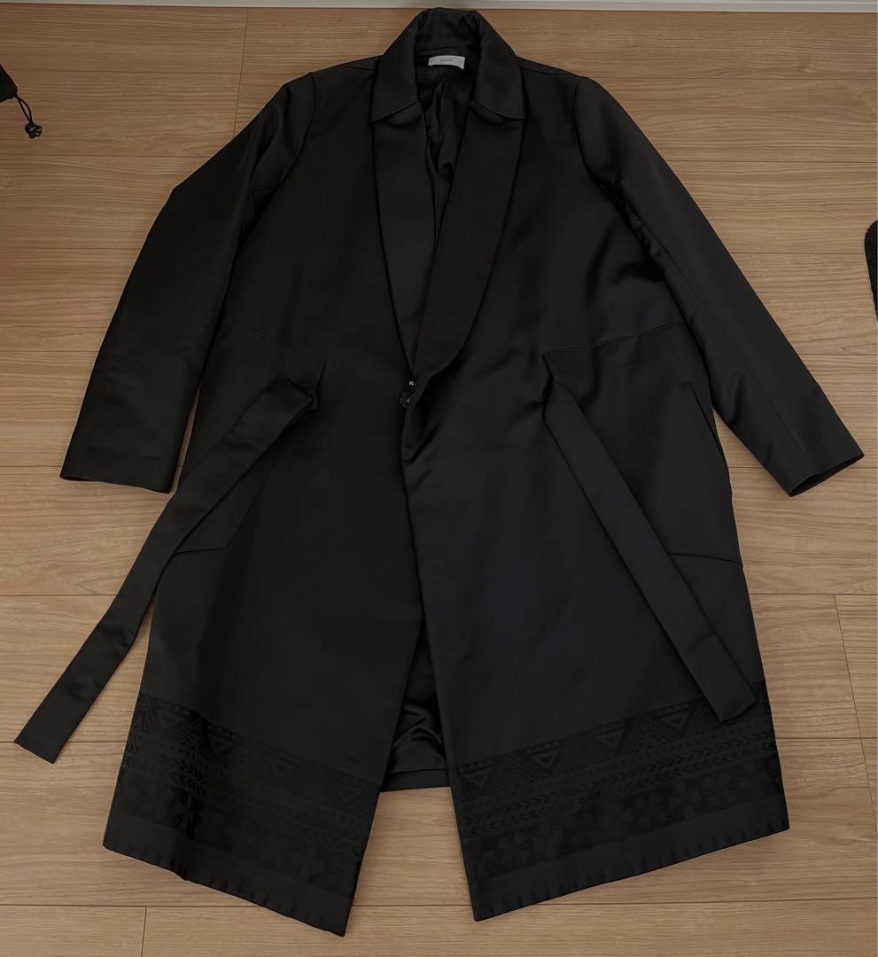 【超美品】SISE ダブルショールカラートライバル柄ビッグコート サイズ1