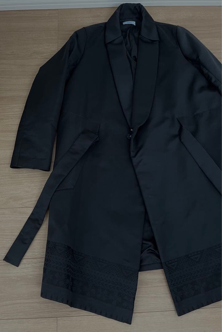 【超美品】SISE ダブルショールカラートライバル柄ビッグコート サイズ1