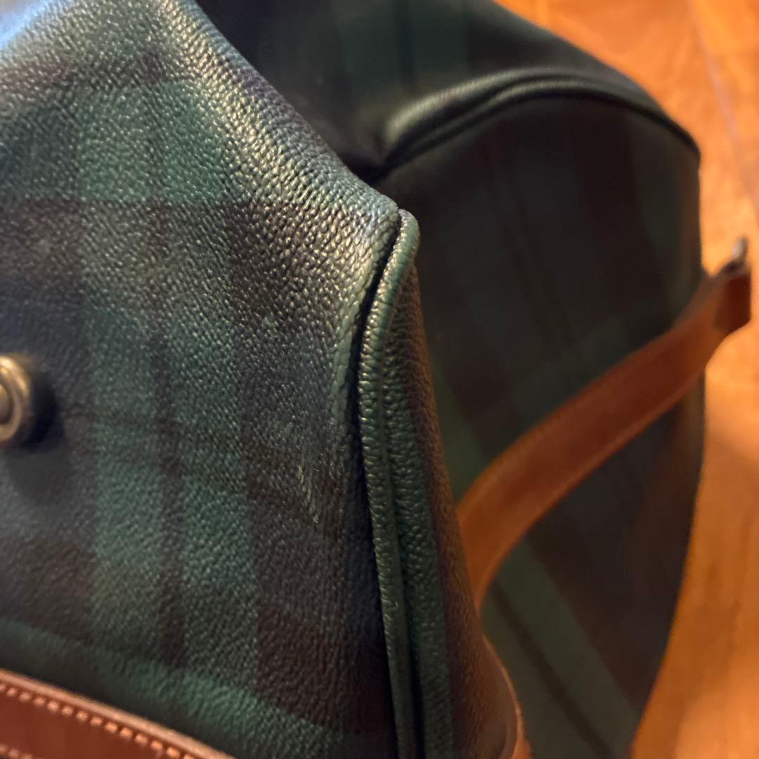 ポロラルフローレンボストンバッグ 左金具のみ壊れ チャーム付　肩にかける紐無し