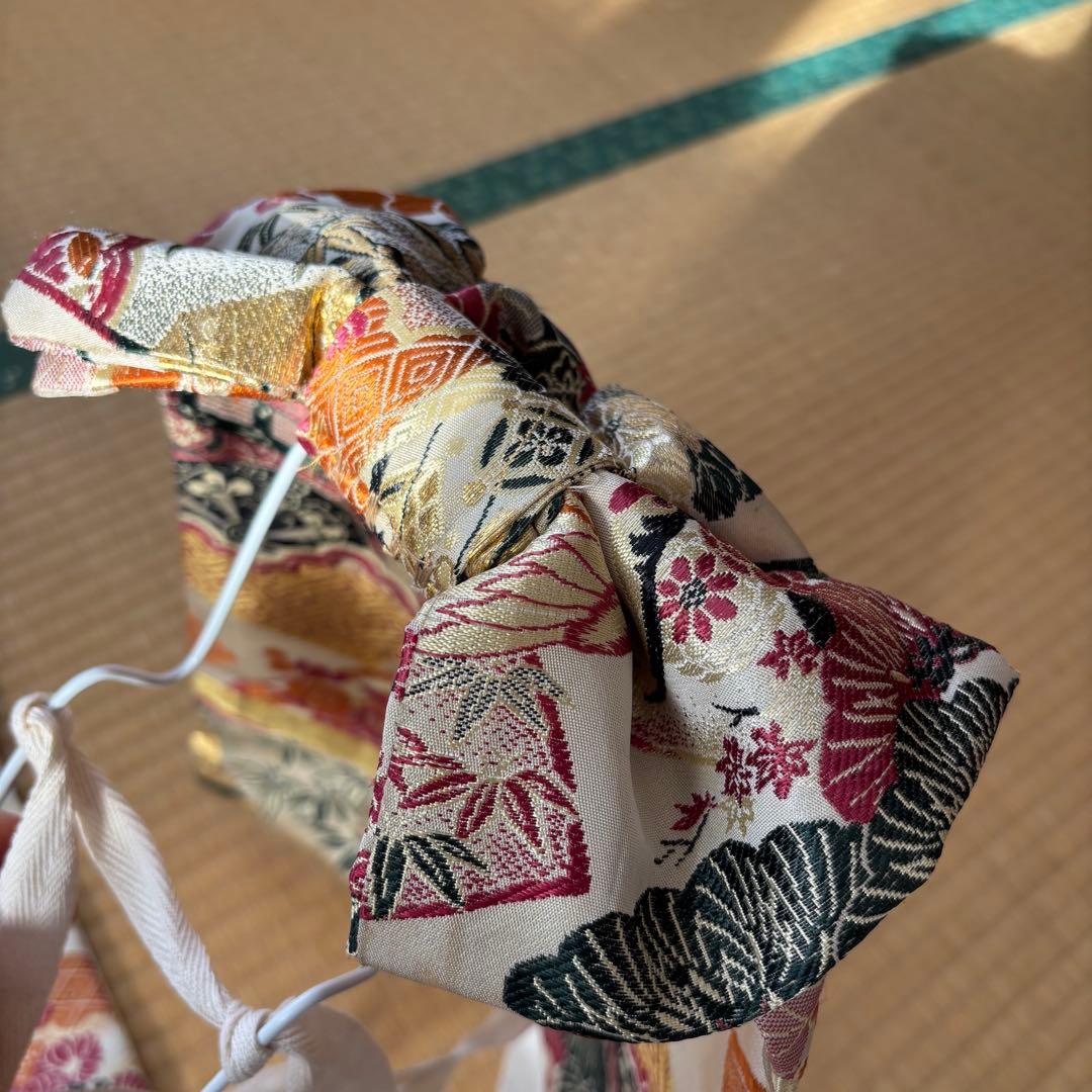 アンティーク着物 だらり帯 髪飾り足袋 セット 七五三 3歳用