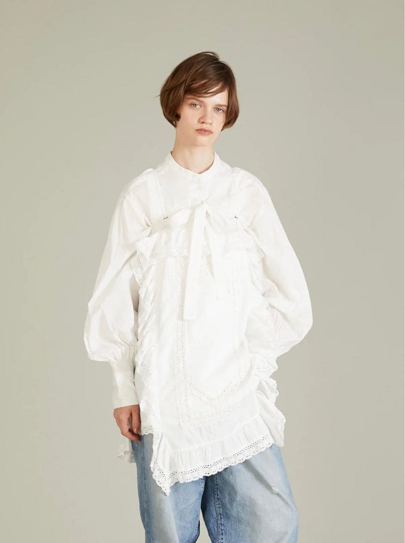 スカート crinklecrinklecrinkle rebuild apronskirt