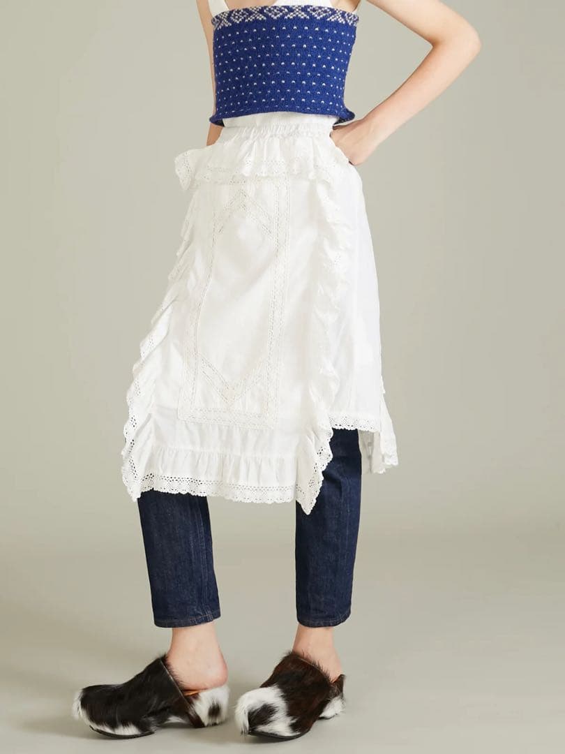 スカート crinklecrinklecrinkle rebuild apronskirt