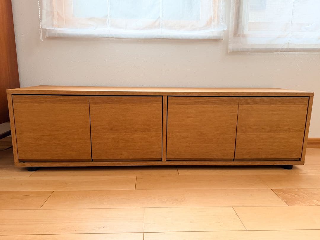 【送料込】廃盤商品 無印良品 スタッキングキャビネットB オーク テレビボード