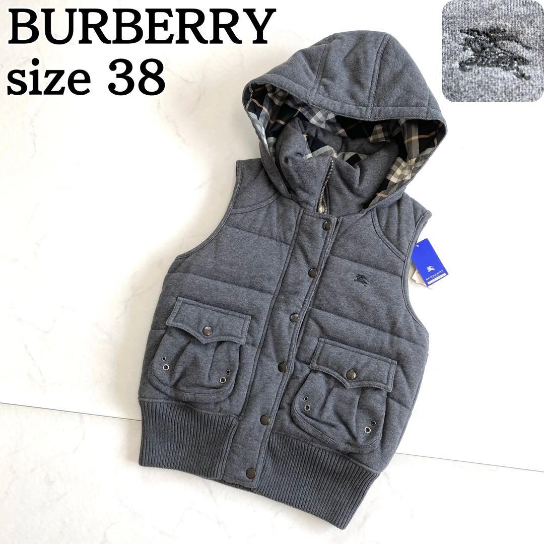 新品タグ付き★BURBERRY ダウンベスト フード ノバチェック ロゴ刺繡38