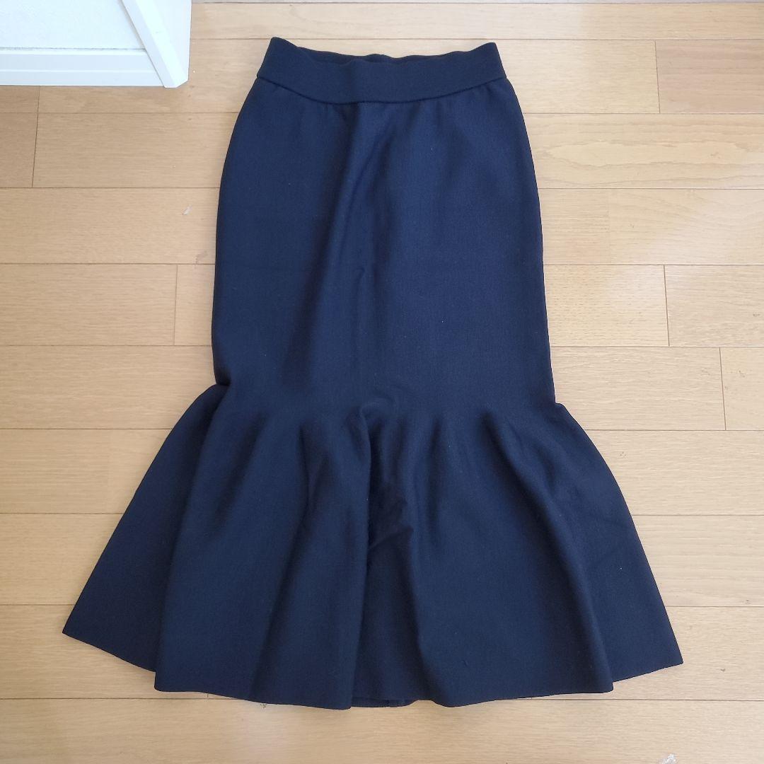 【タグ付き】ドゥーズィエムクラス　WONDER lily スカート　ネイビー36