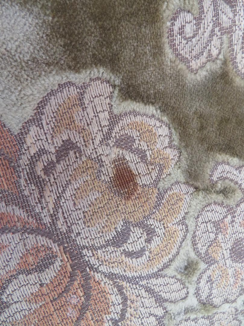 美品■イタリア■ロココ様式■金華山張り■単鋲■1人掛けソファ■ルイⅩⅤ■透かし彫