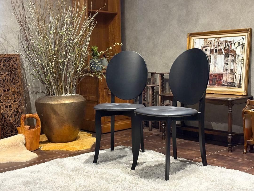 モダン　Buono ヴォーノ 6 ブラックチェア　パーソナルチェア 椅子 Sn