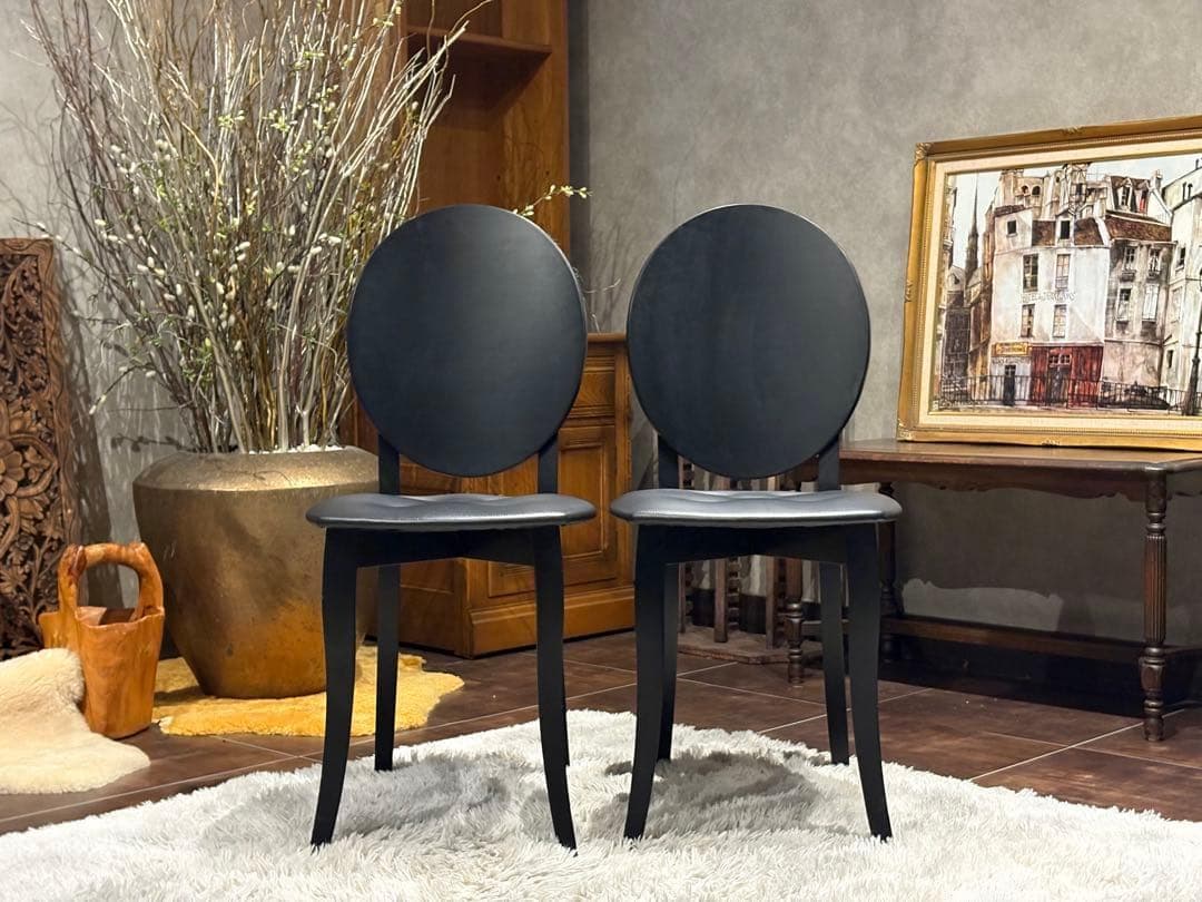 モダン　Buono ヴォーノ 6 ブラックチェア　パーソナルチェア 椅子 Sn