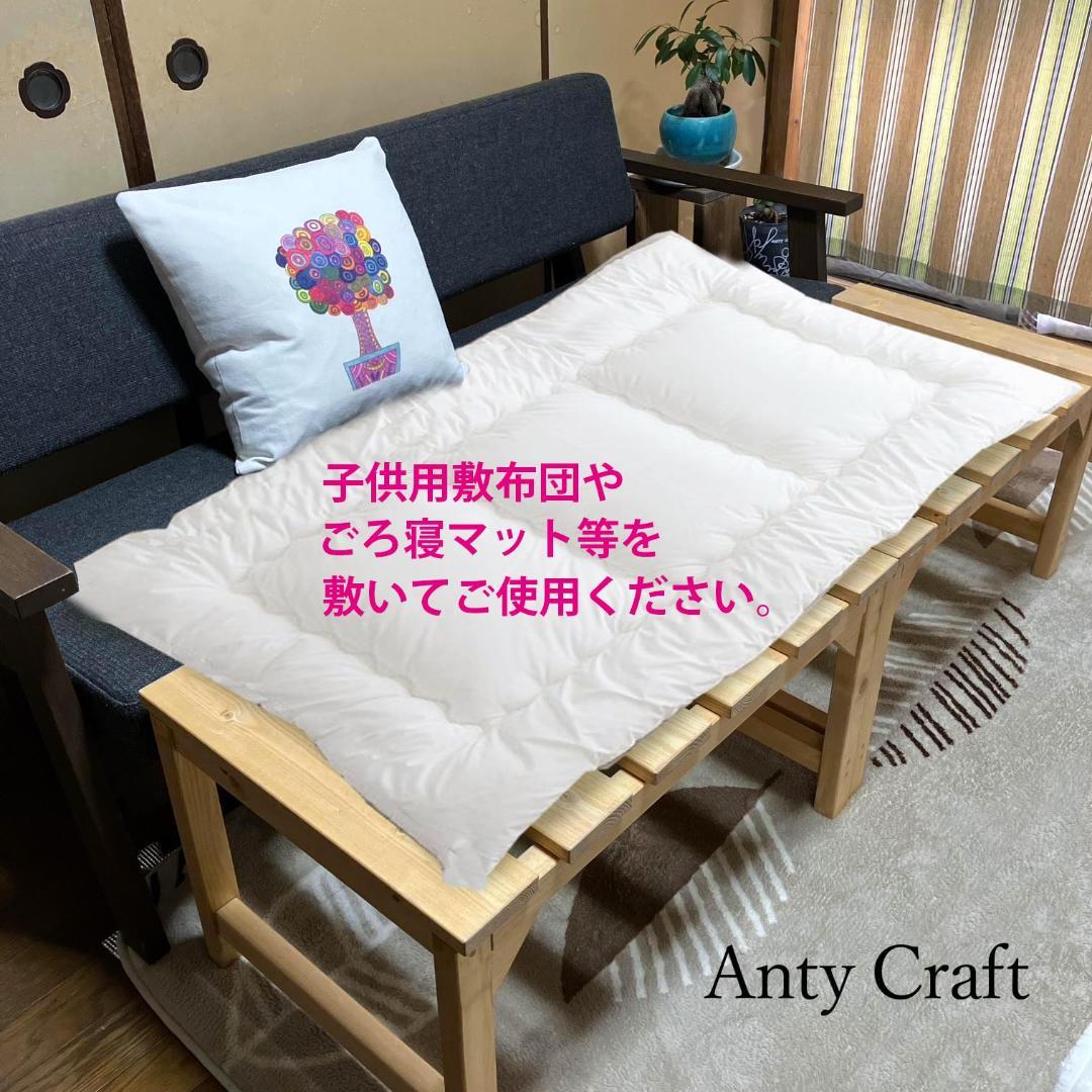 ソファをベッドに変える！延長ソファ・オットマン・コーヒーテーブル　2台１セット