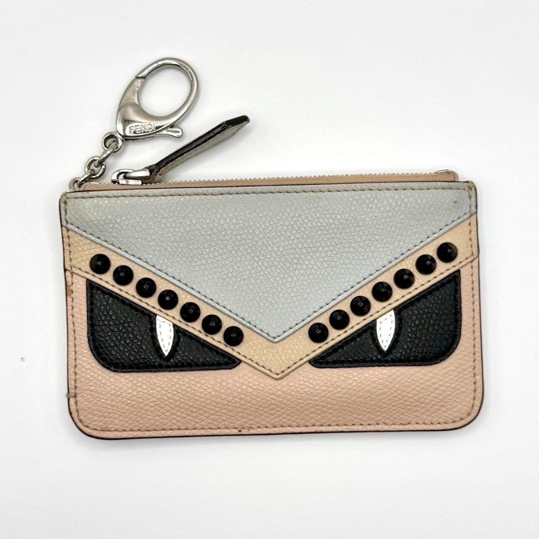 【正規品】フェンディ FENDI ケース モンスターアイ ポーチ レザー