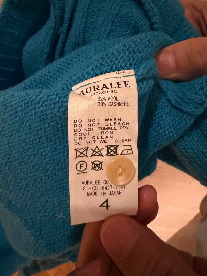 トップス AURALEE WOOL CASHMERE KNIT CARDIGAN 4