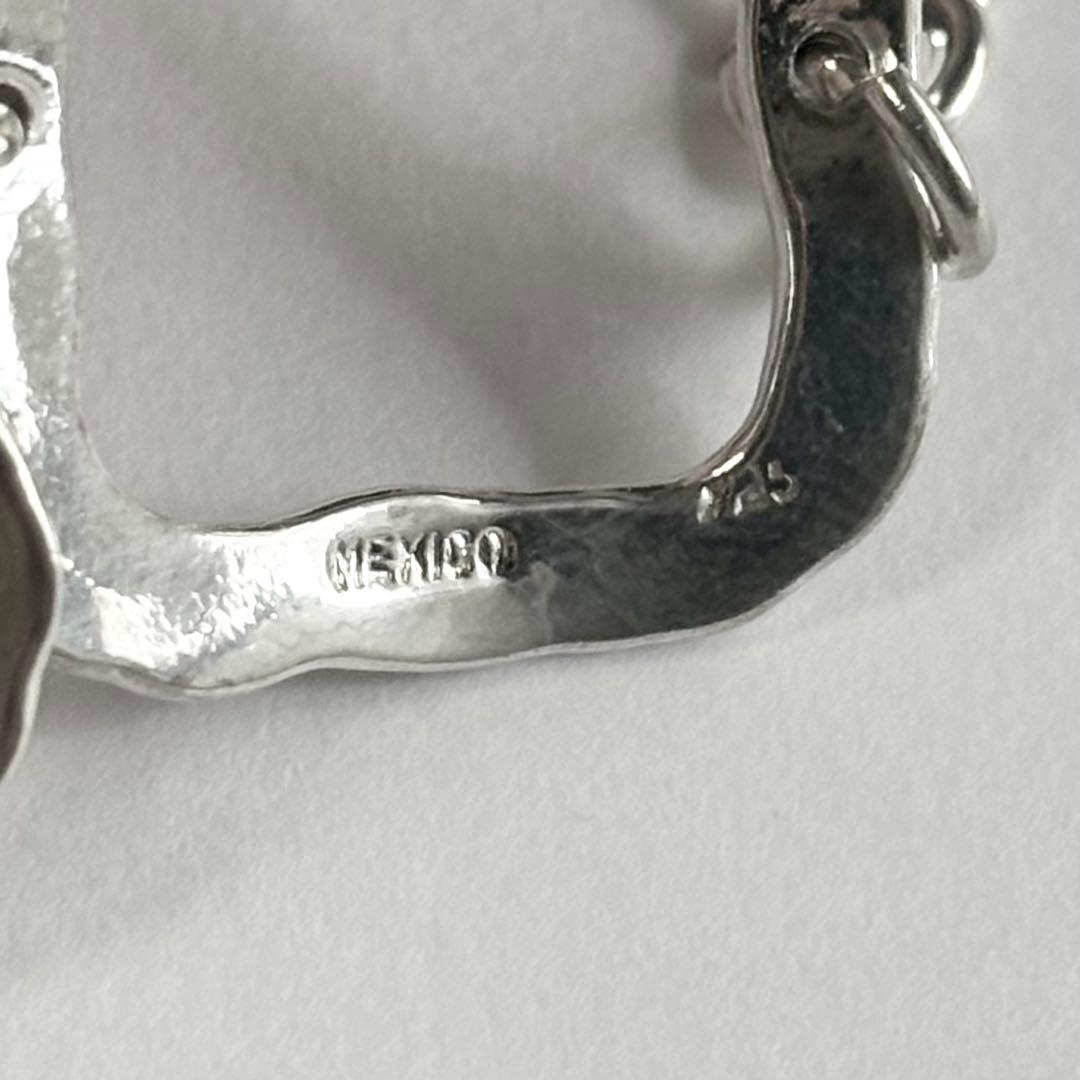 メキシコ製 ヴィンテージ ハンマーテクスチャーリンクブレスレット シルバー925