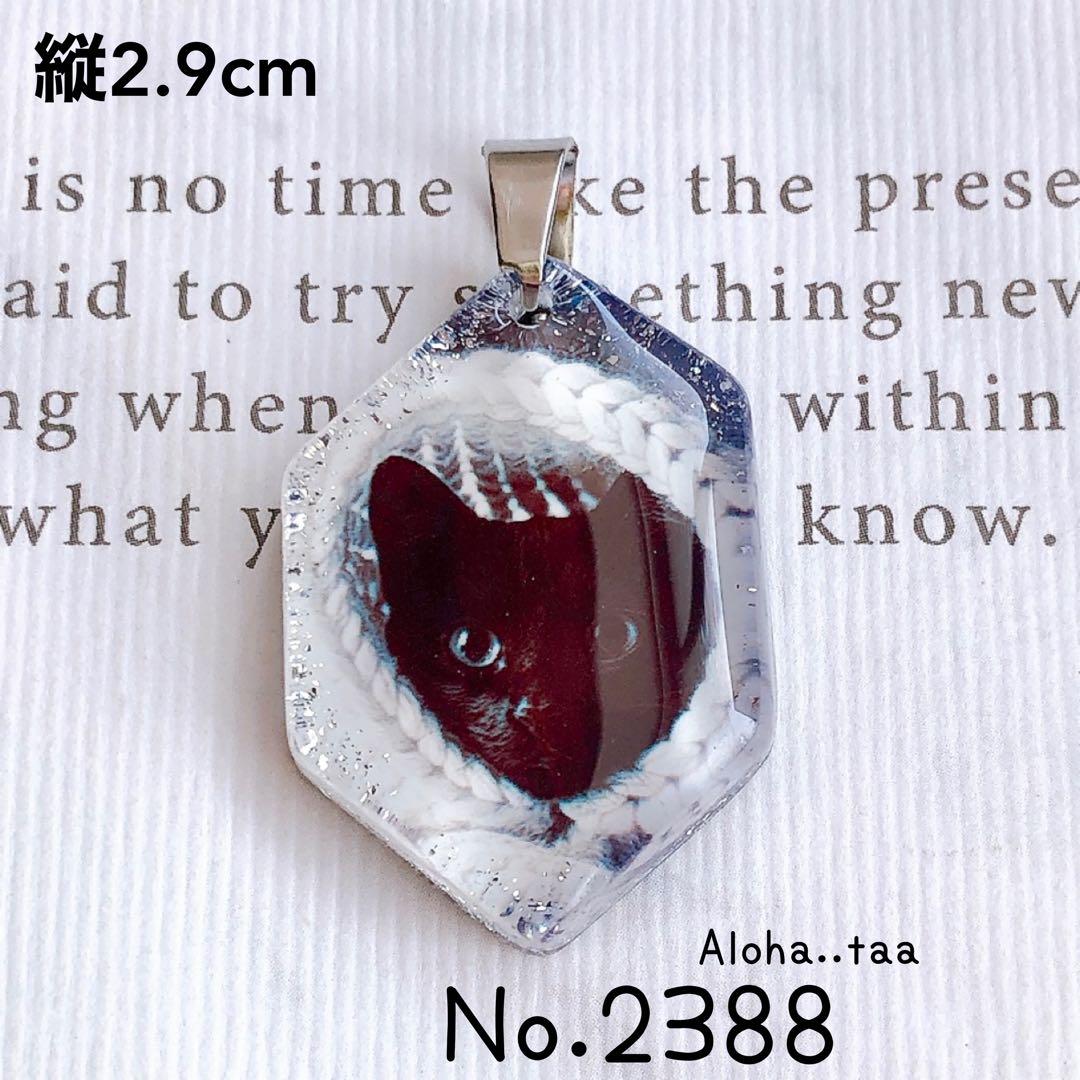 ⭐️ワン⭐️No.2388 レジン ペンダントトップ 猫 ねこ ネコ ♡