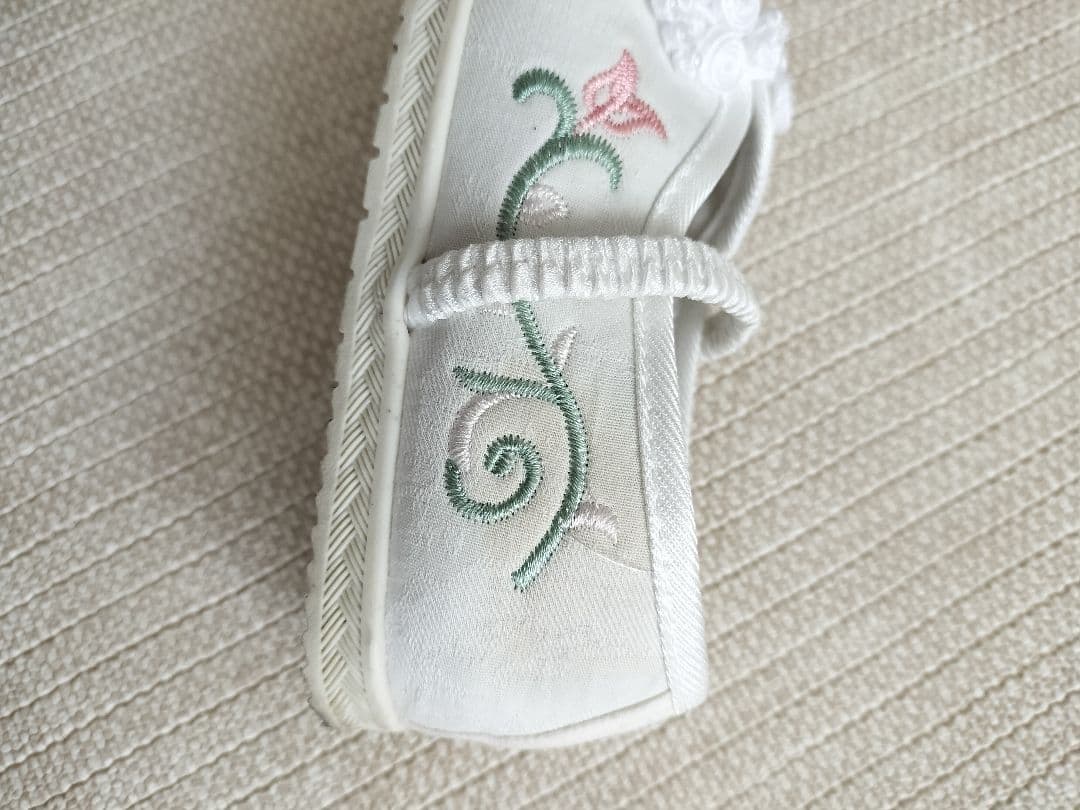 【美品】キャサリンコテージ　七五三 着物グリーン 花柄刺繍　五点セット