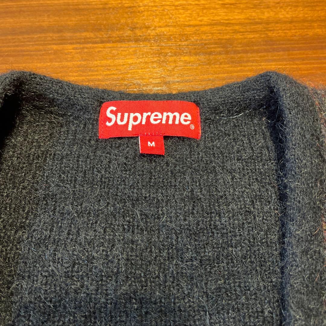 トップス Supreme Brushed Grid Cardigan M