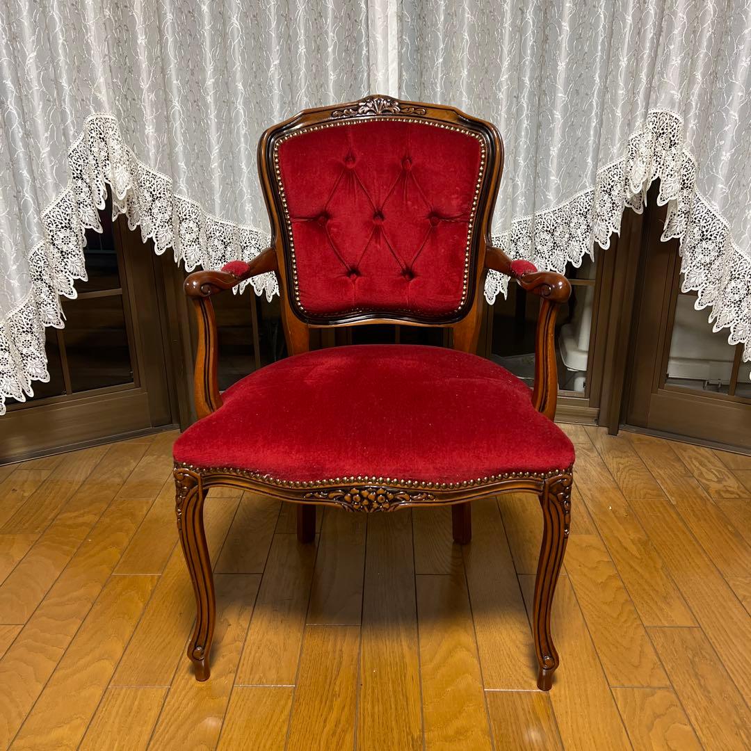 クラシック赤ダイニングチェア