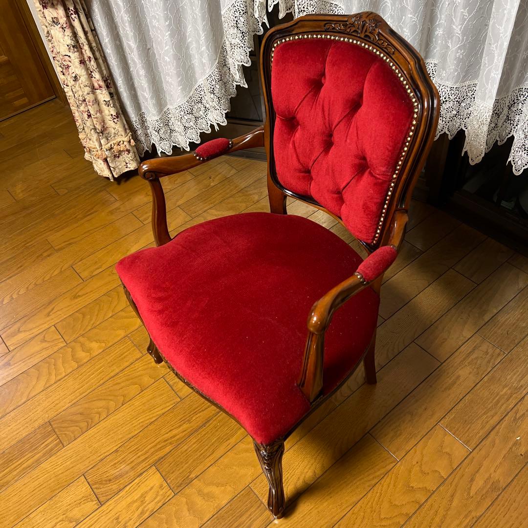 クラシック赤ダイニングチェア