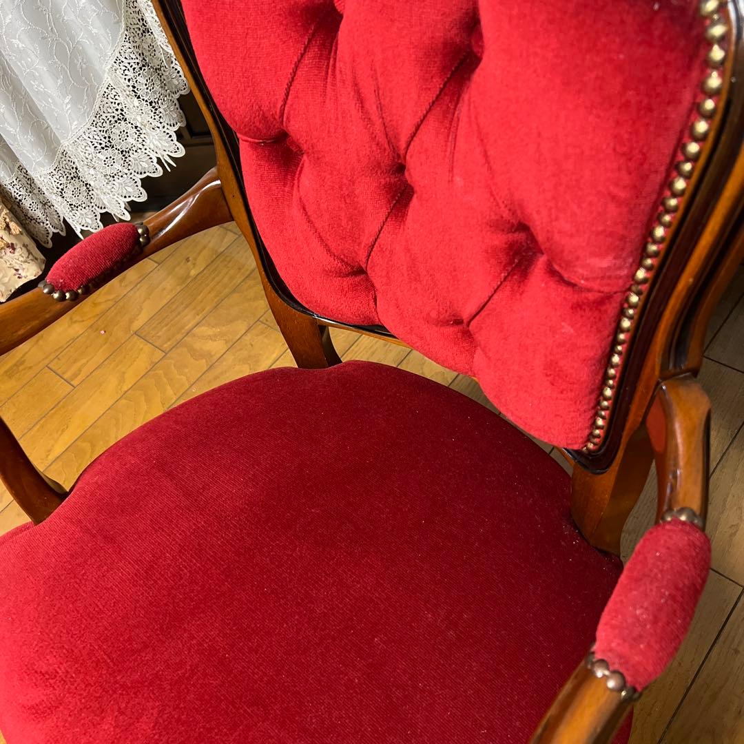 クラシック赤ダイニングチェア
