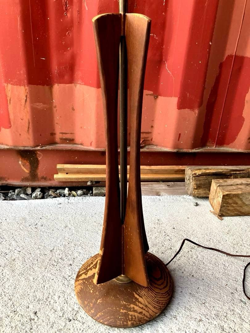 ヴィンテージ　ミッドセンチュリーウッドベースランプ