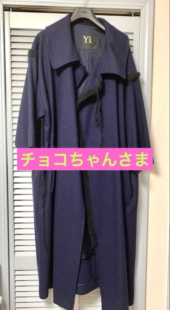 【SALE】ワイズ Ｙ's MODOなコート　濃紺　ヨウジヤマモト