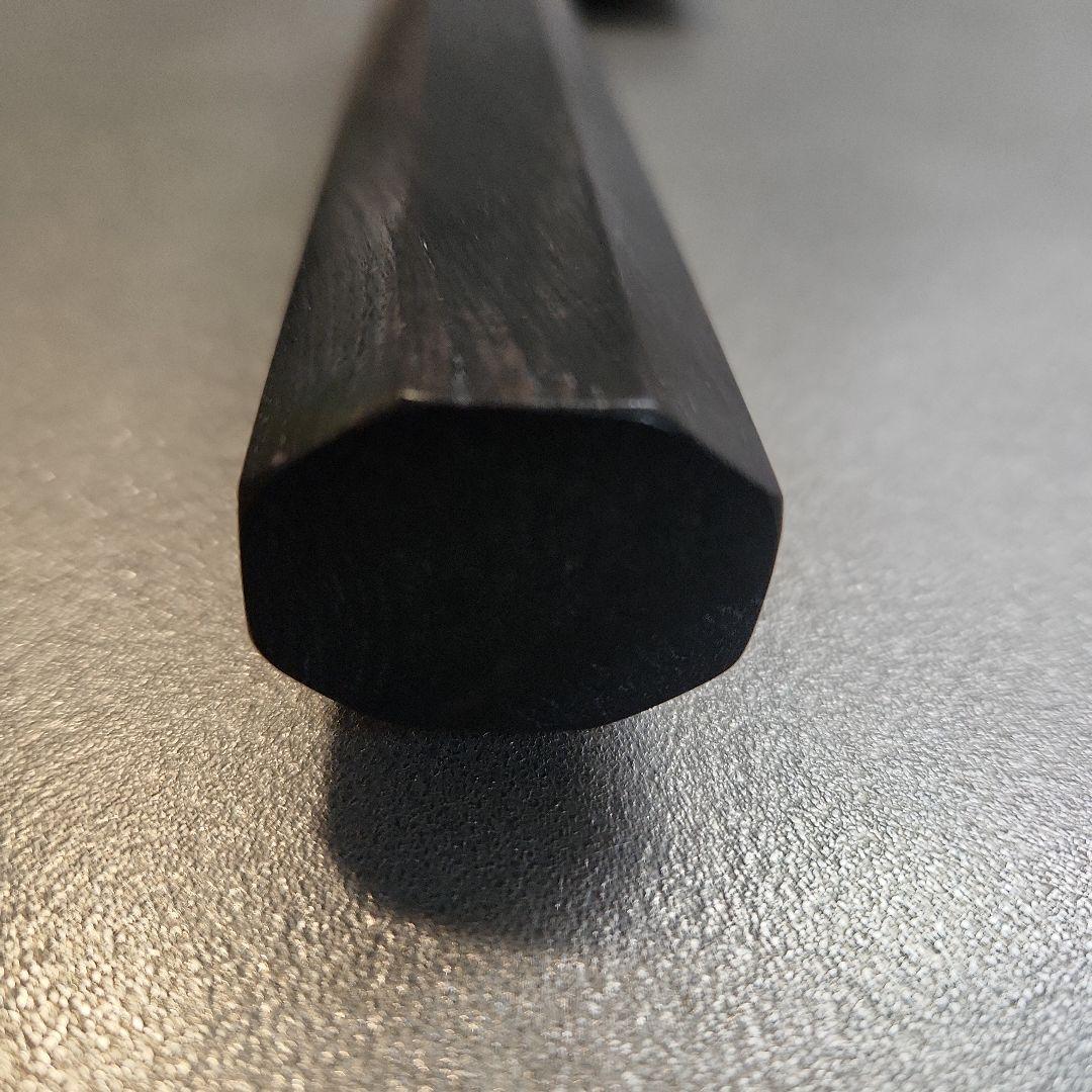 堺實光作　薄刃包丁　銀三　和包丁　黒檀水牛八角柄