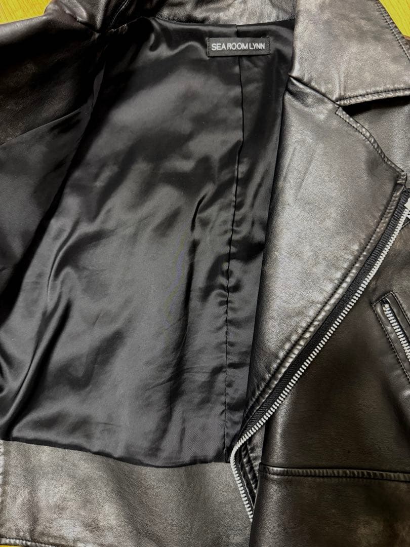 【美品】SeaRoomlynn Vintage ECOレザーショートライダース