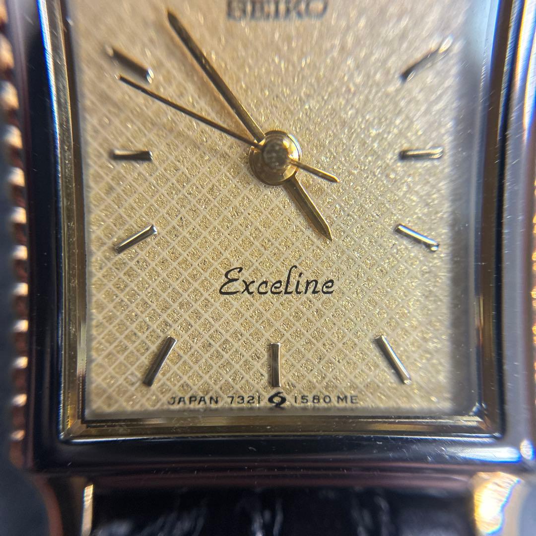 SEIKO EXCELINE 7321-5920 14KT スクエア ゴールド