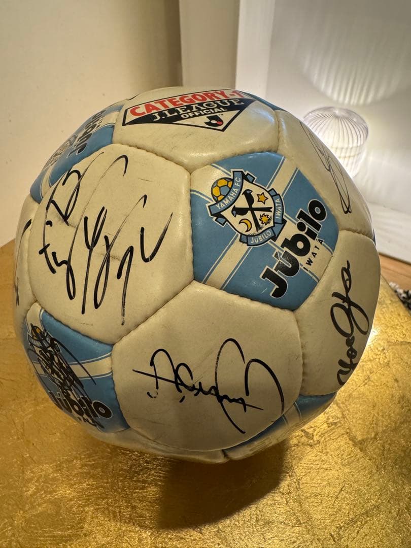 1994-1996年ジュビロ磐田公式試合球 オフト監督中山ドゥンガ藤田直筆サイン