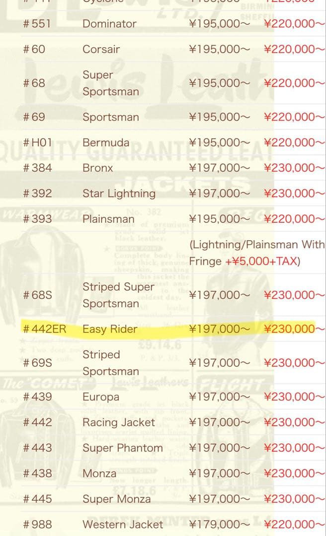 ルイスレザー シングルライダース スポーツマン イージーライダー　36サイズ