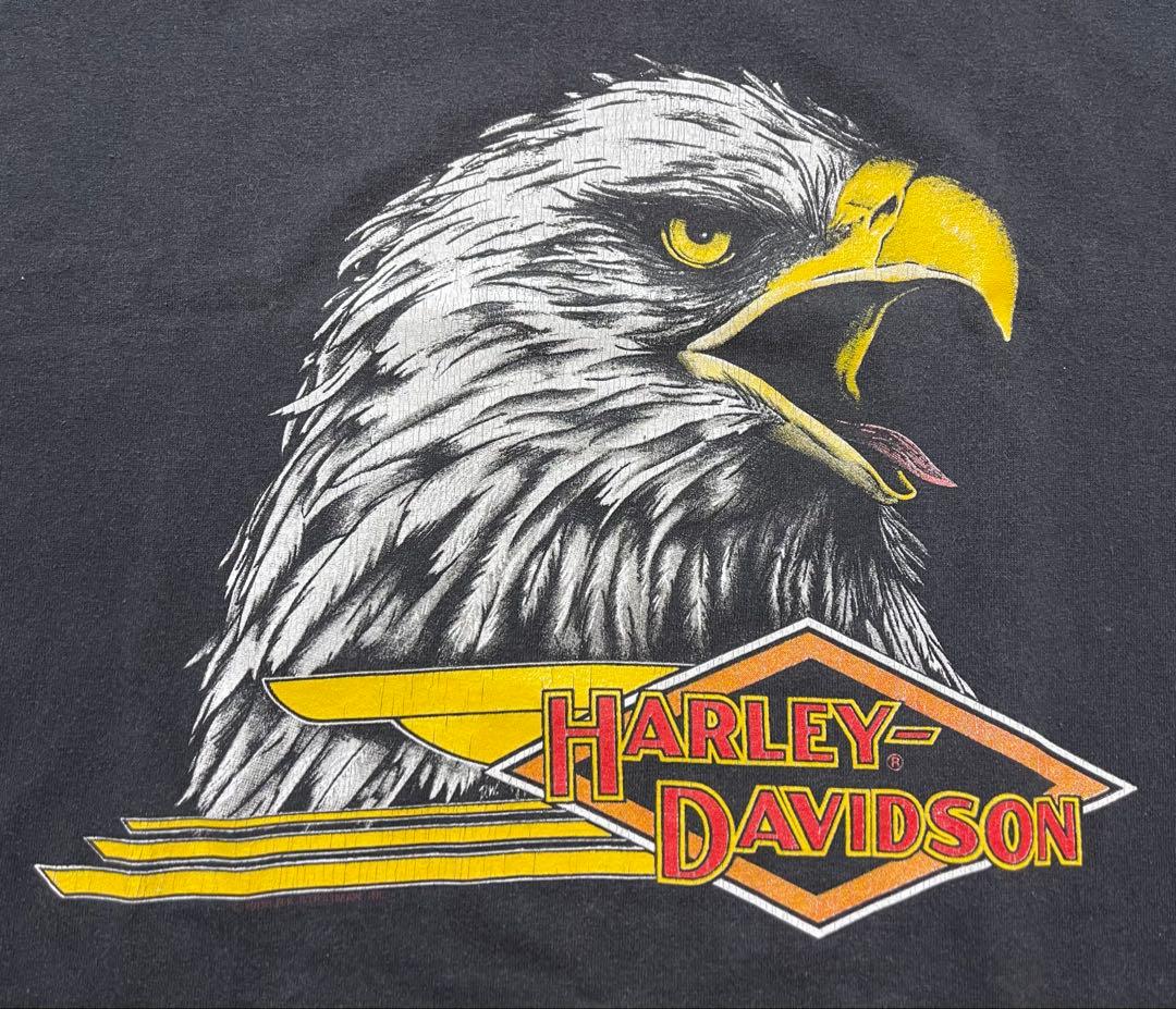 Harley-Davidson 鷲グラフィック 80s Tシャツ