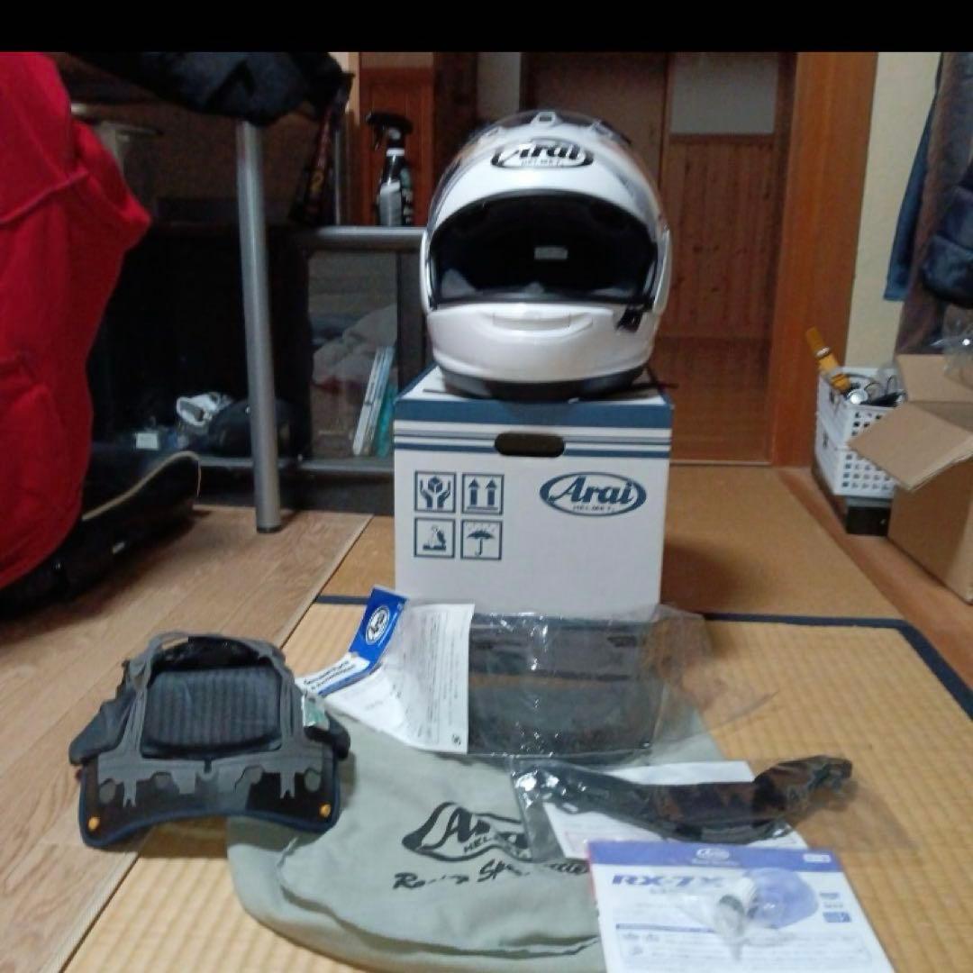 【美品】Arai RX-7X グラスホワイト XLサイズ 2022年製造