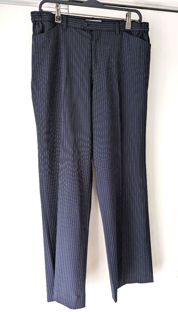 【極美品】大きいサイズ☆GRACY ネイビー ストライプ スーツ