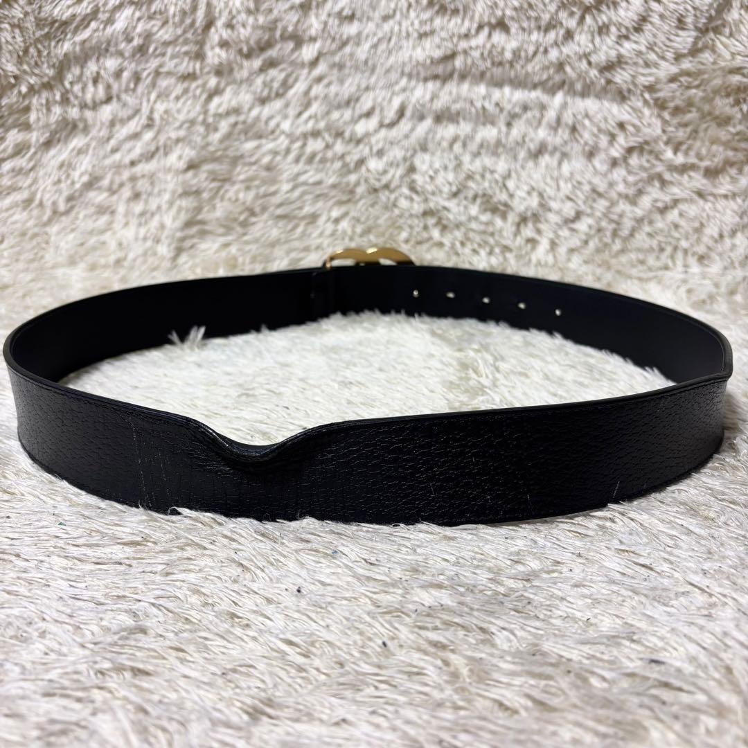 極美品✨ GUCCI ベルト マーモント レザー ブラック GG 刻印 近年