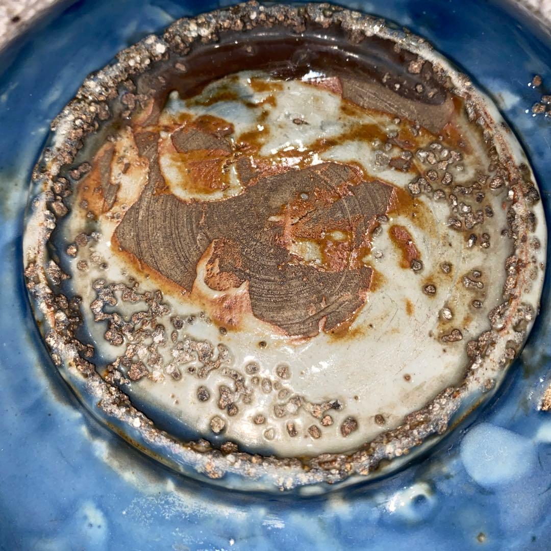 瑠璃色　皿　清時代　初期