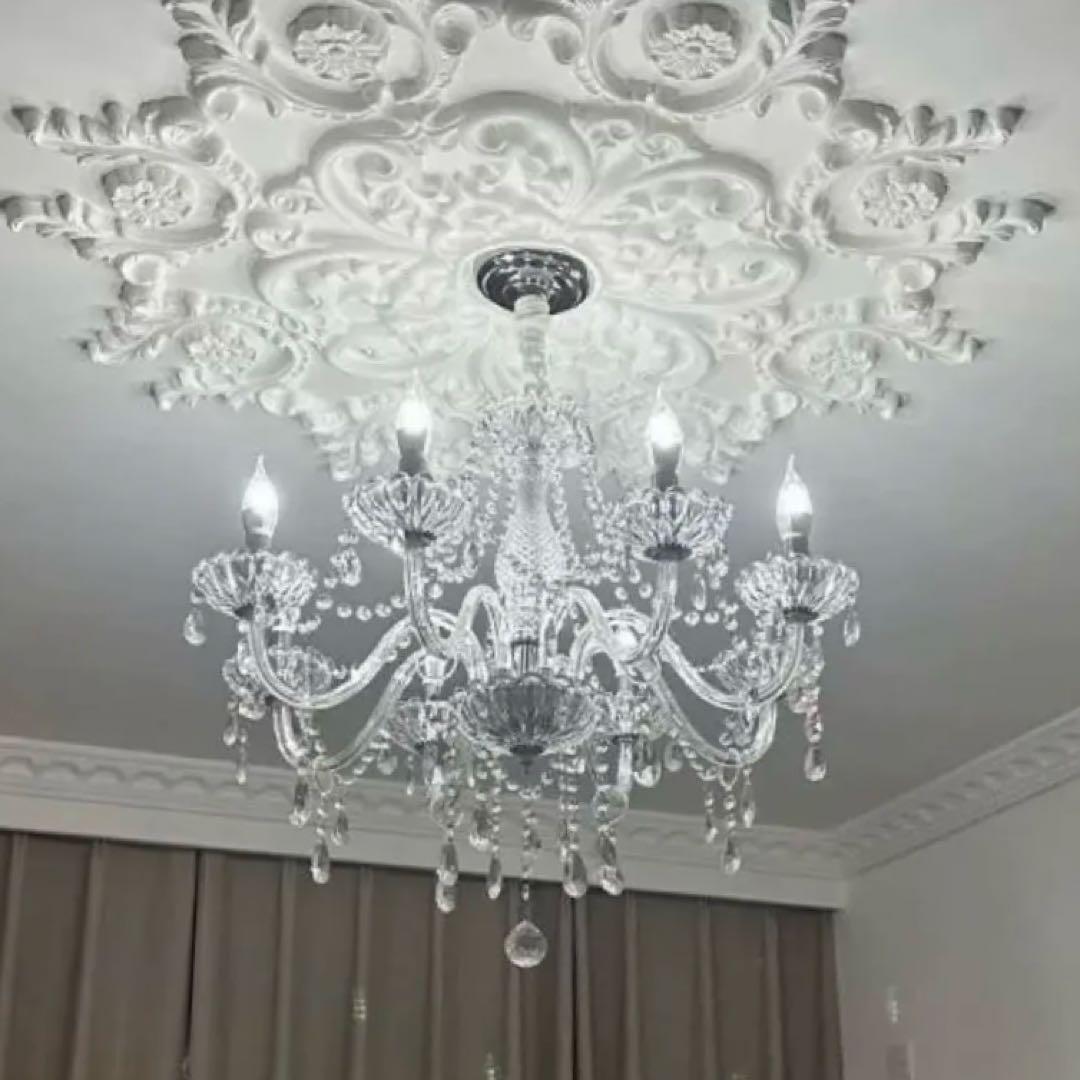 シャンデリア ５灯 クリア シルバー