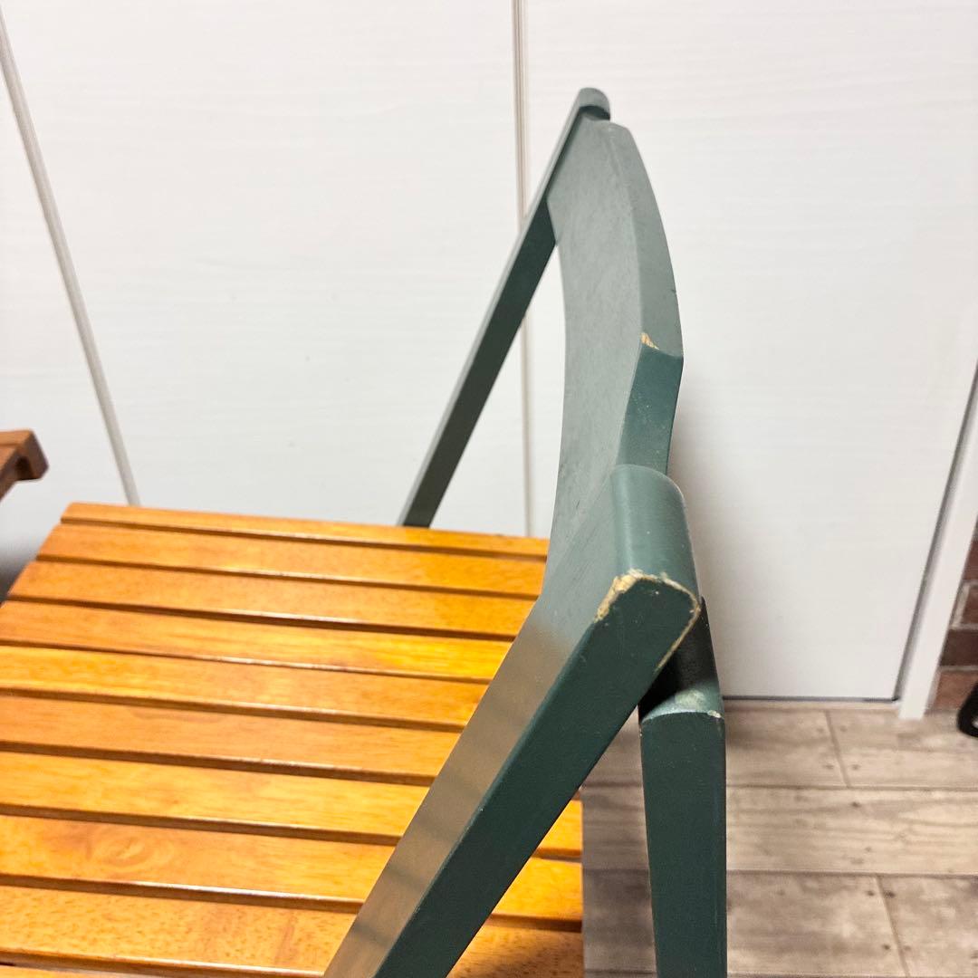 【古道具】 折りたたみチェア フォールディングチェア 2脚セット