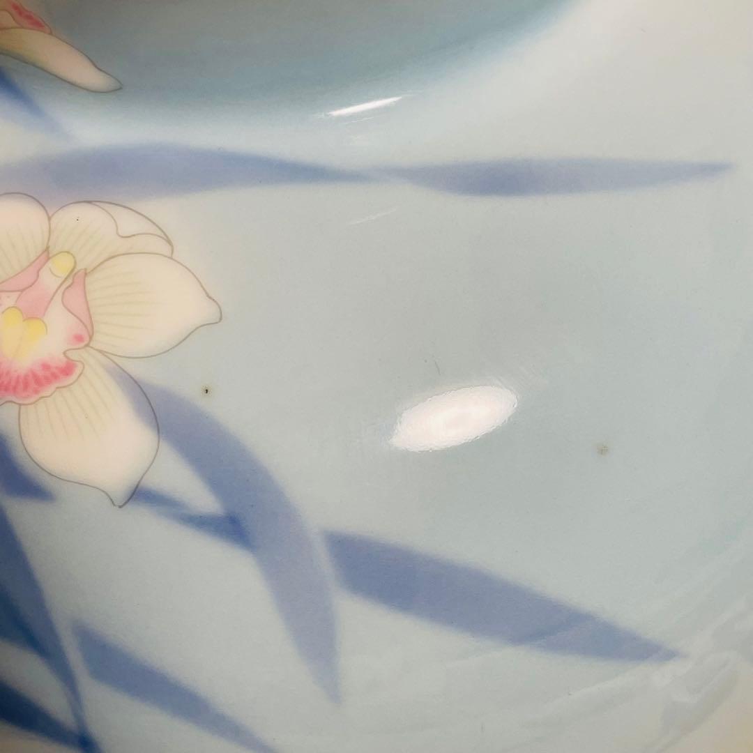 深川製磁 色絵彩磁 洋蘭 花瓶 花器 花入 フラワーベース 壺 高さ 約32cm