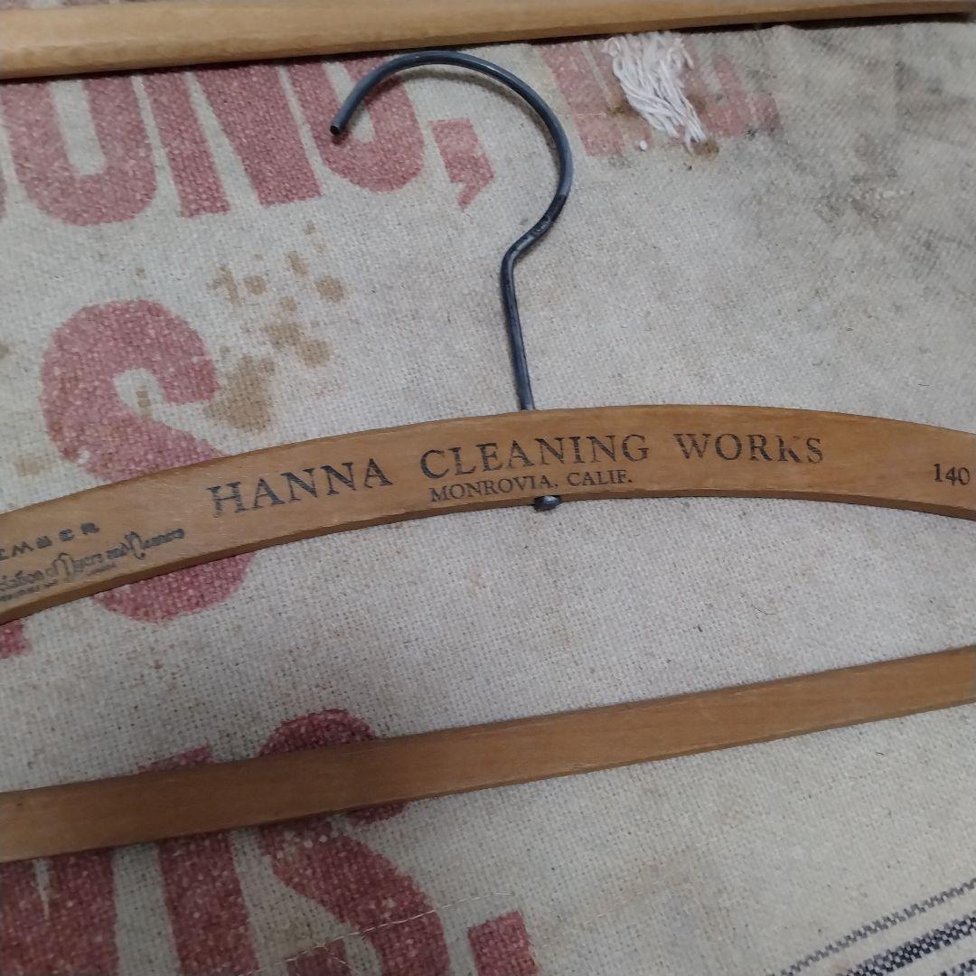 50s vintage wood hanger made in usa　5本