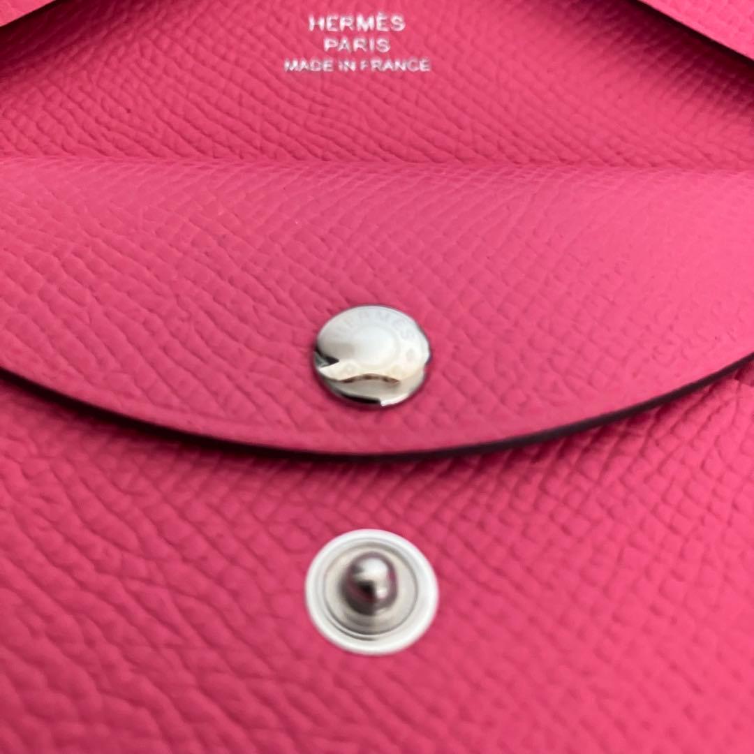 【ぺこちゃん】【新品未使用】HERMES カルヴィデュオ 　ローズアザレ
